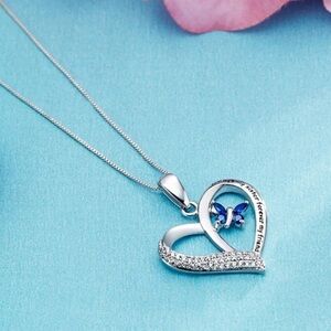Sister Butterfly Heart Necklaces Gift